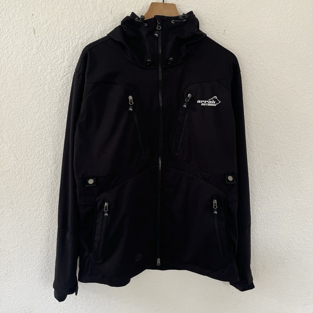 Arrak Outdoor AKKA Mens XL Softshell Jacket WP-3000 Black Sweden